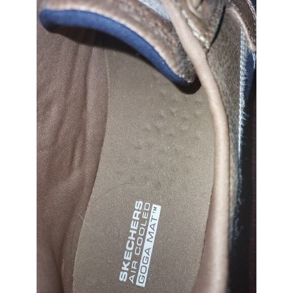 Skechers Women's Boat Shoes 9.5 On the Go Walk Flex Embark Goga Mat Lace Up Navy - Picture 7 of 14